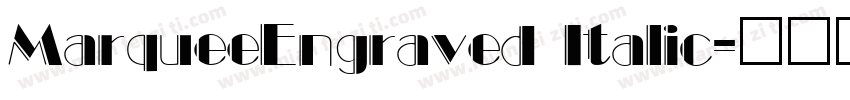 MarqueeEngraved Italic字体转换